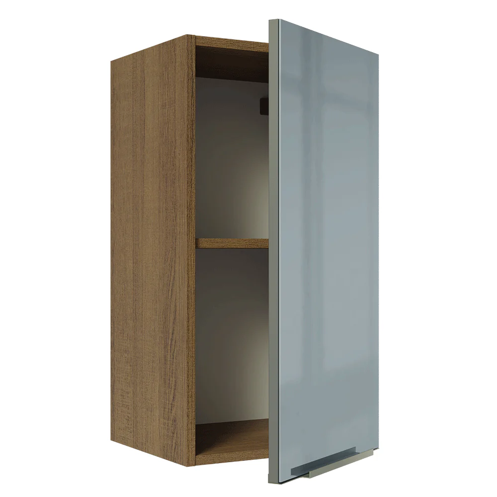 Armário Aéreo Madesa Lux 35 cm 1 Porta Rustic/Cinza - Image 9