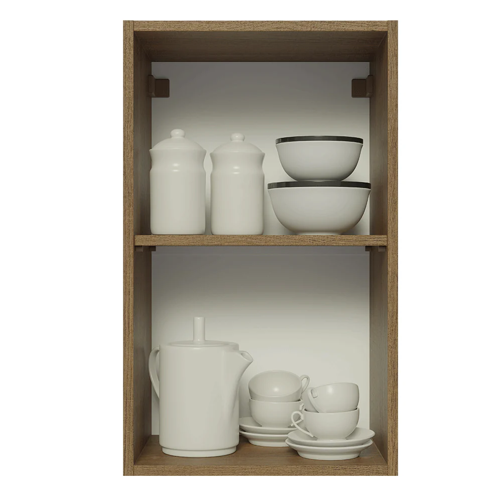 Armário Aéreo Madesa Lux 40 cm 1 Porta Rustic/Branco Veludo - Image 5