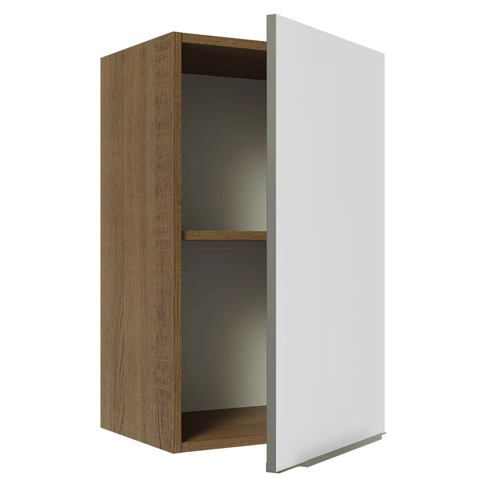 Armário Aéreo Madesa Lux 40 cm 1 Porta Rustic/Branco Veludo - Image 9