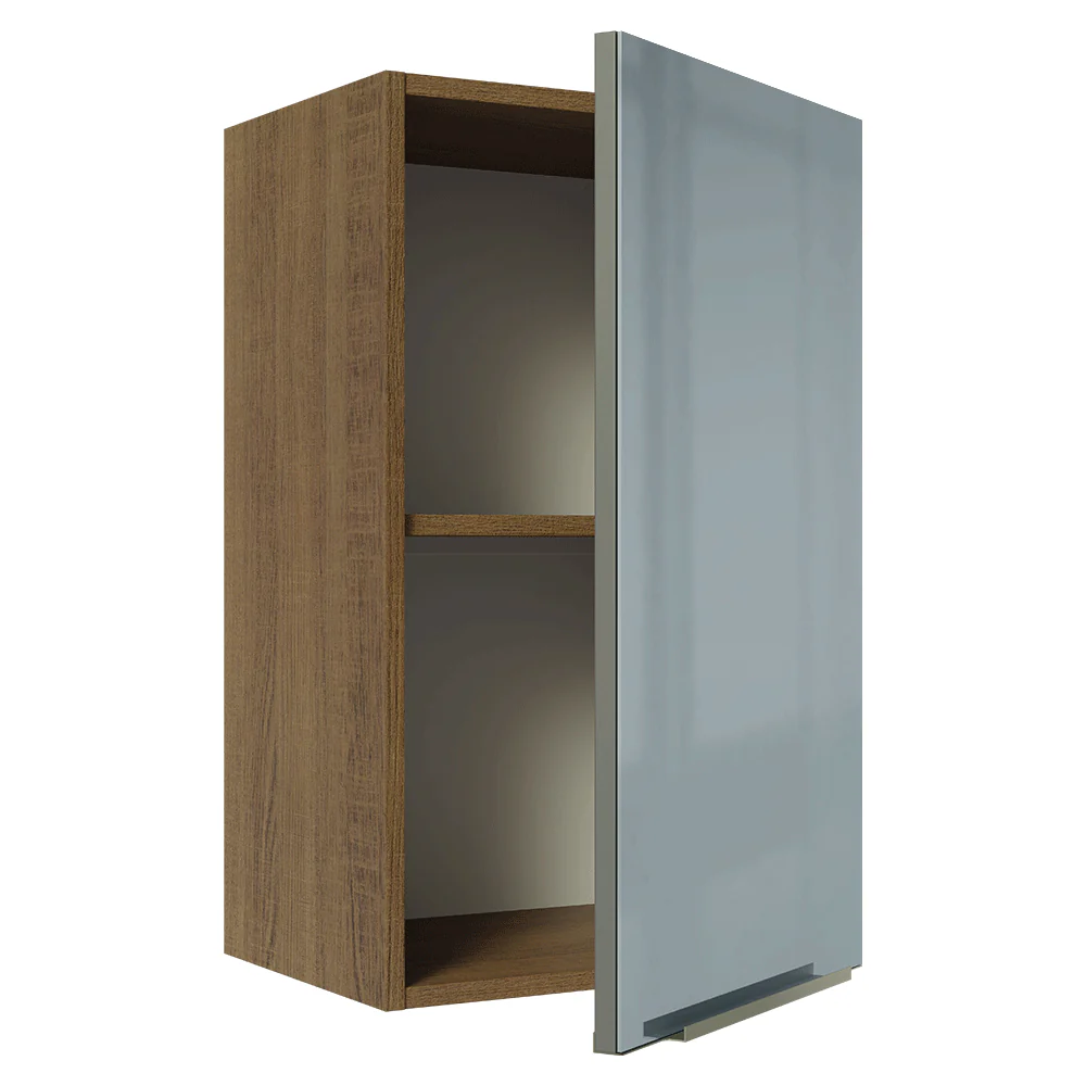 Armário Aéreo Madesa Lux 40 cm 1 Porta Rustic/Cinza - Image 9