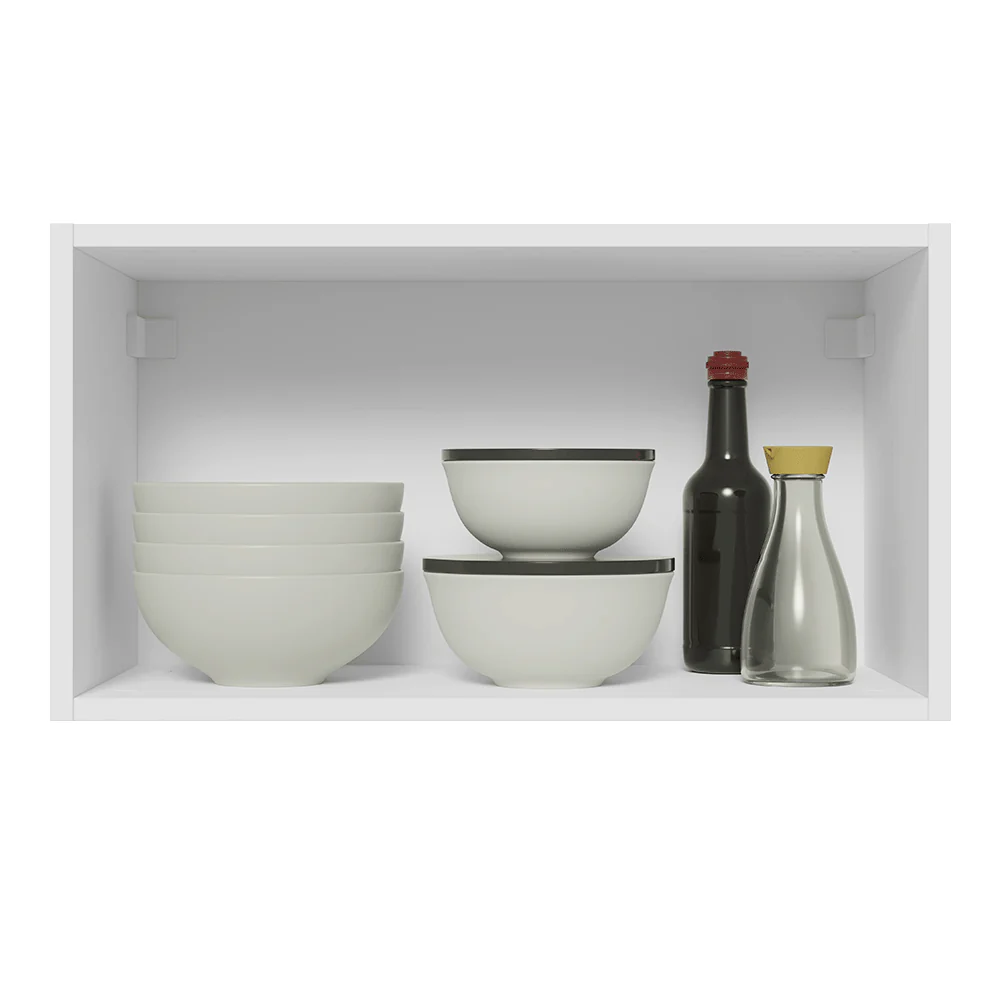 Armário Aéreo Madesa Lux 60 cm 1 Porta Basculante Branco/Branco Veludo - Image 4