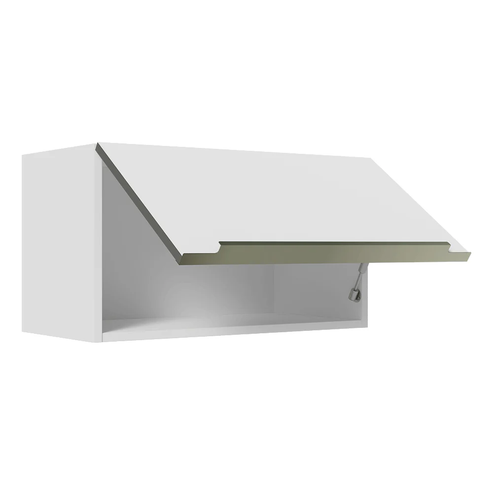 Armário Aéreo Madesa Lux 60 cm 1 Porta Basculante Branco/Branco Veludo - Image 8