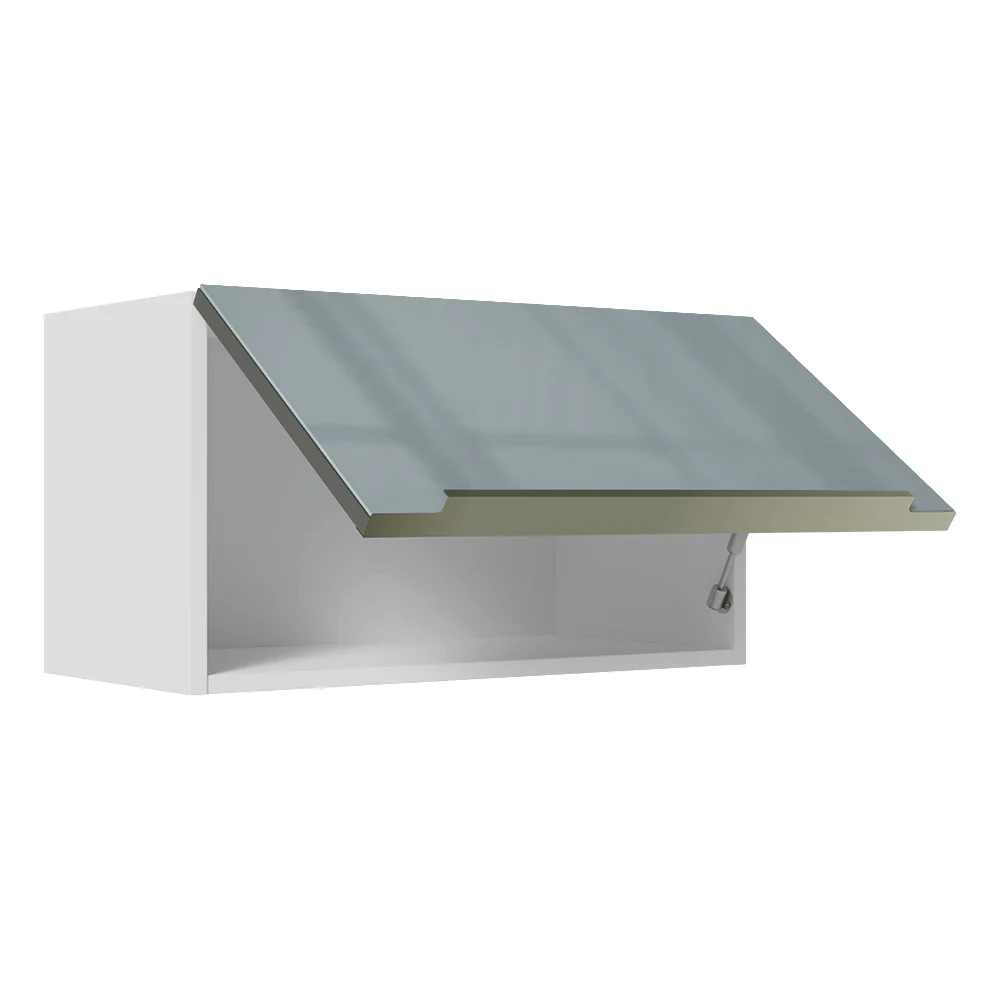 Armário Aéreo Madesa Lux 60 cm 1 Porta Basculante Branco/Cinza - Image 8