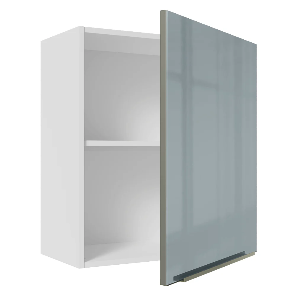 Armário Aéreo Madesa Lux 60 cm 1 Porta Branco/Cinza - Image 9