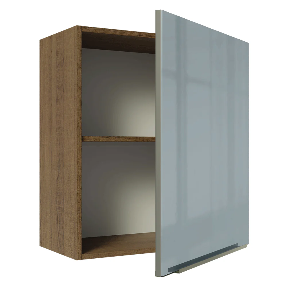 Armário Aéreo Madesa Lux 60 cm 1 Porta Rustic/Cinza - Image 9