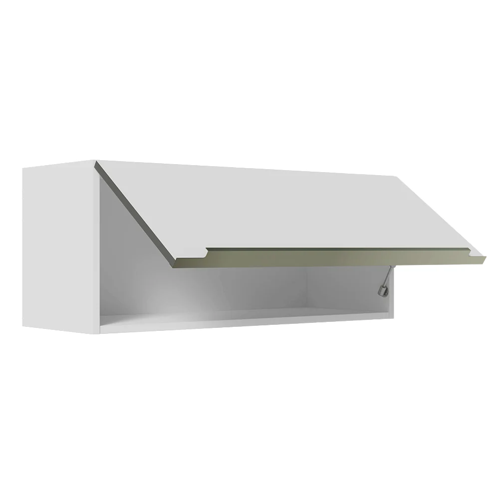 Armário Aéreo Madesa Lux 80 cm 1 Porta Basculante Branco/Branco Veludo - Image 8