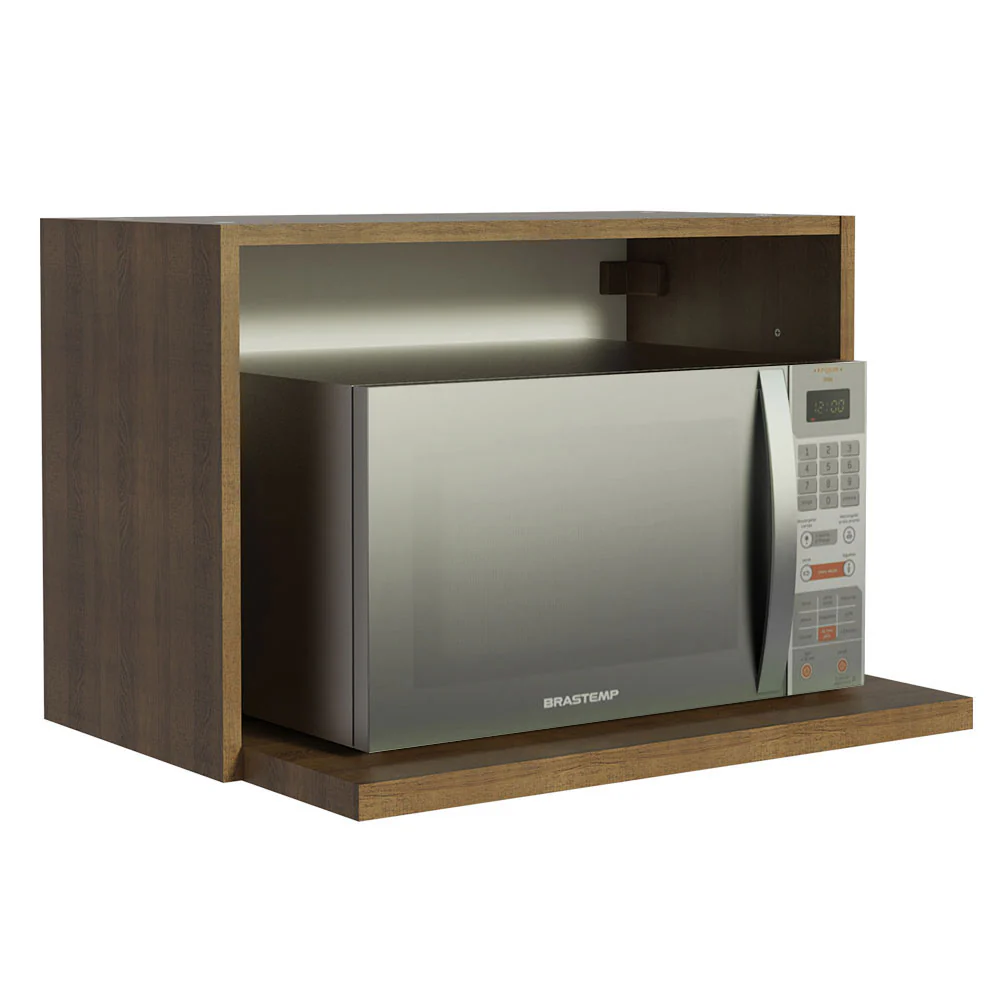 Armário Aéreo 60 cm Nicho para Microondas e Forno Elétrico Rustic Madesa - Image 3