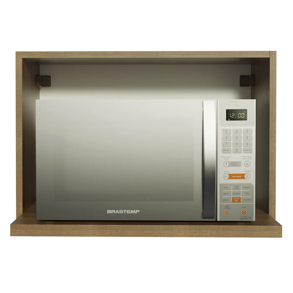 Armário Aéreo 60 cm Nicho para Microondas e Forno Elétrico Rustic Madesa - Image 4