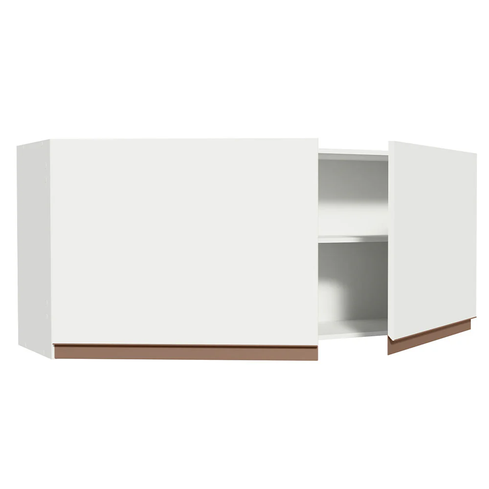 Armário Aéreo Madesa Reims 120 x 50 cm 2 Portas Branco - Image 4