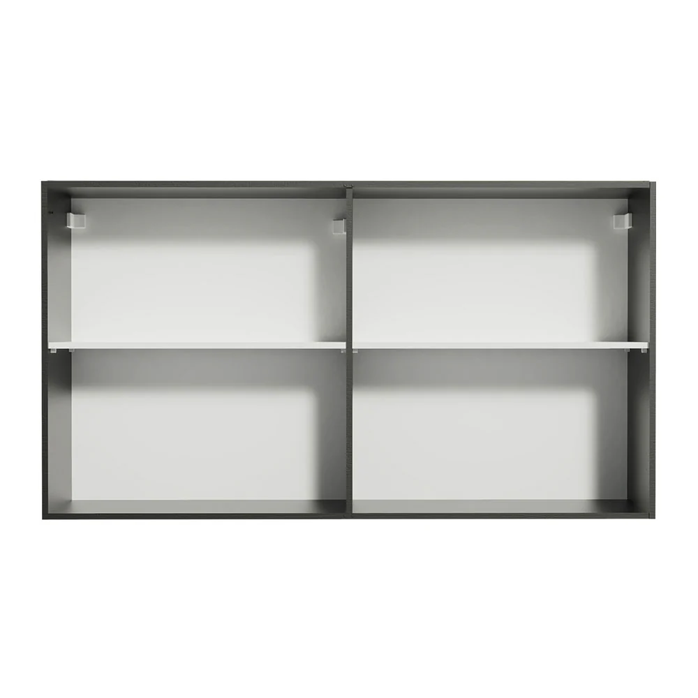 Armário Aéreo Madesa Reims 120 cm 2 Portas Preto - Image 7