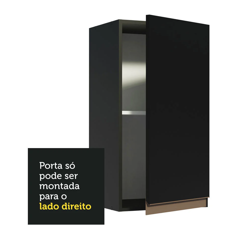 Armário Aéreo Madesa Reims 35 cm 1 Porta Preto - Image 5