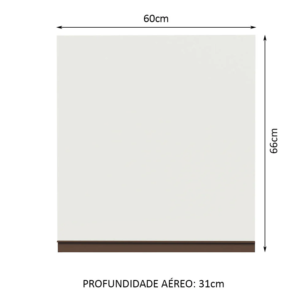 Armário Aéreo Madesa Reims 60 cm 1 Porta Branco - Image 2