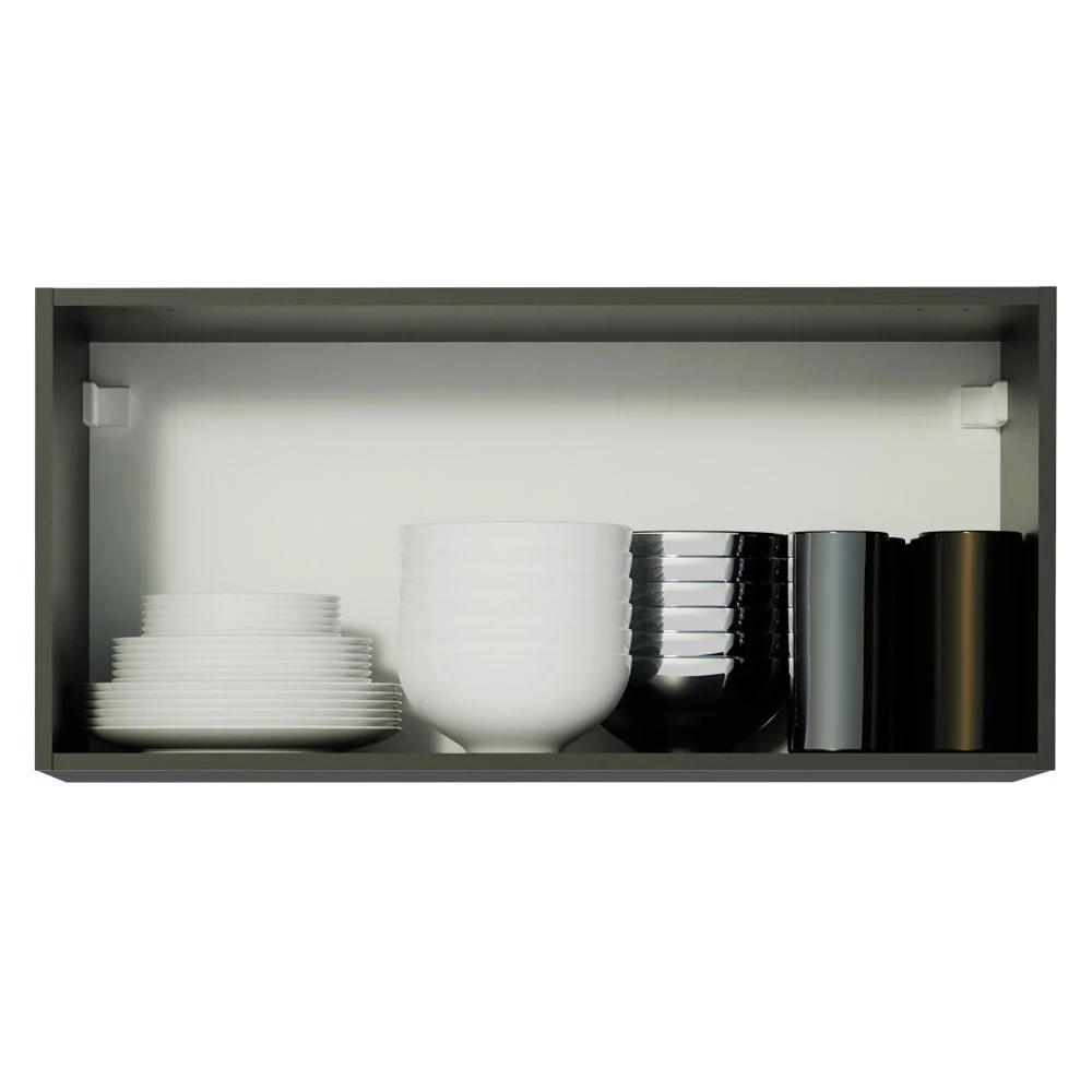 Armário Aéreo Madesa Reims 70 cm 1 Porta Preto - Image 3