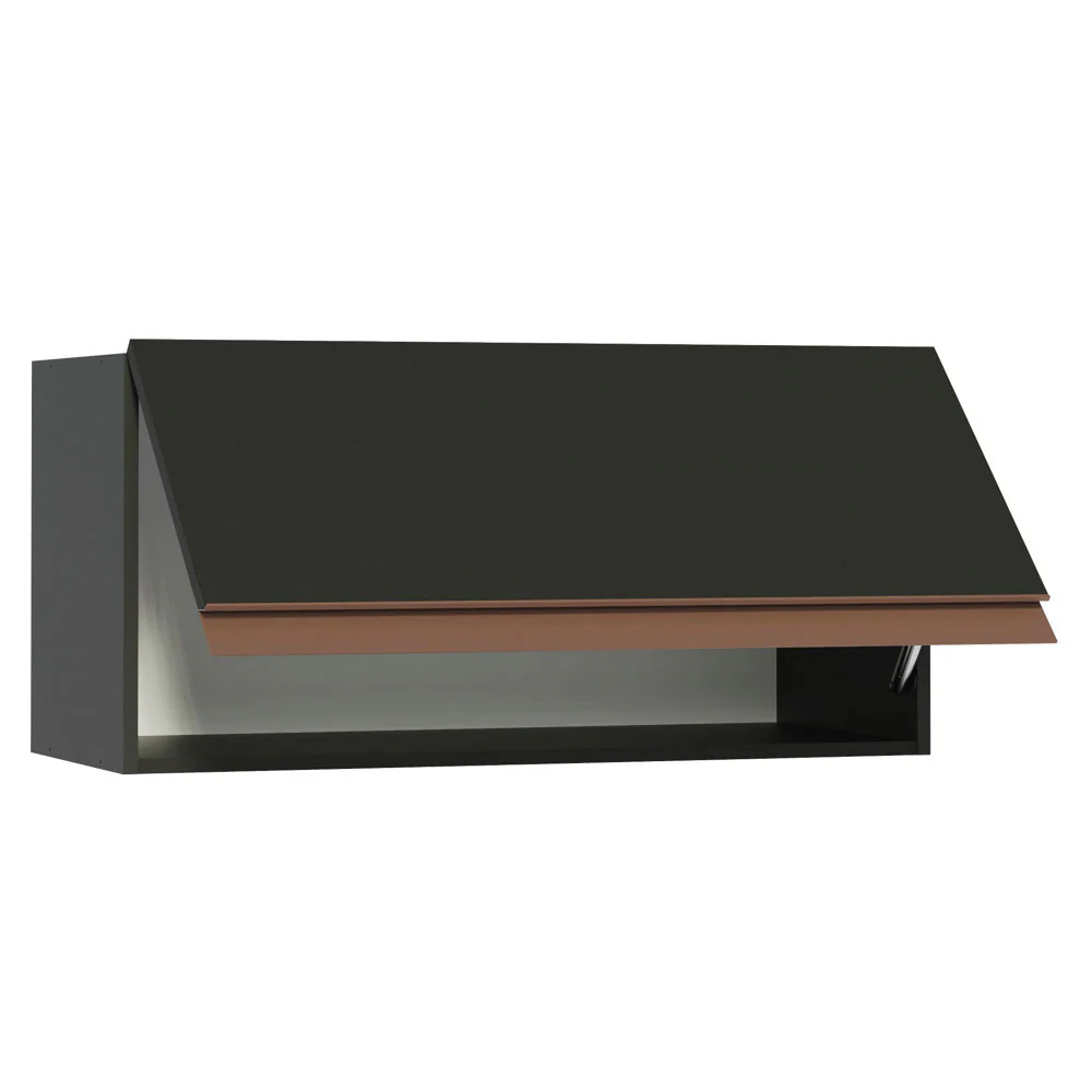 Armário Aéreo Madesa Reims 70 cm 1 Porta Preto - Image 4