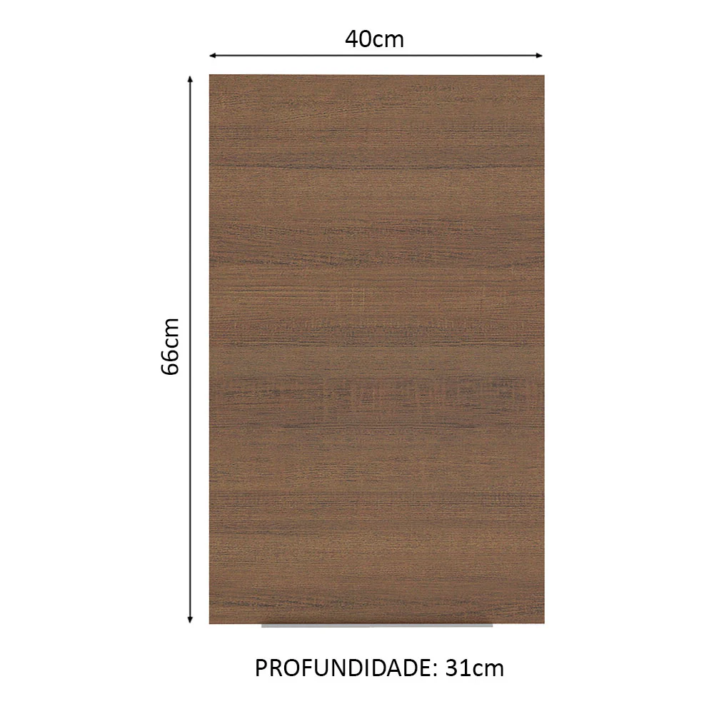Armário Aéreo Madesa Stella 40 cm 1 Porta Branco/Rustic - Image 2