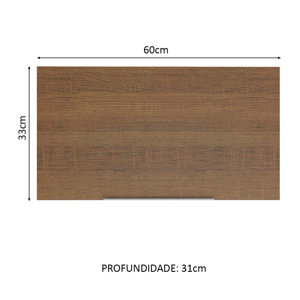 Armário Aéreo Madesa Stella 60 cm 1 Porta Basculante Rustic - Image 2