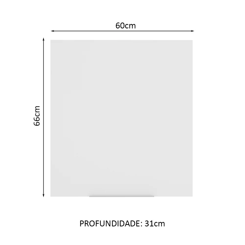 Armário Aéreo Madesa Stella 60 cm 1 Porta Branco - Image 2