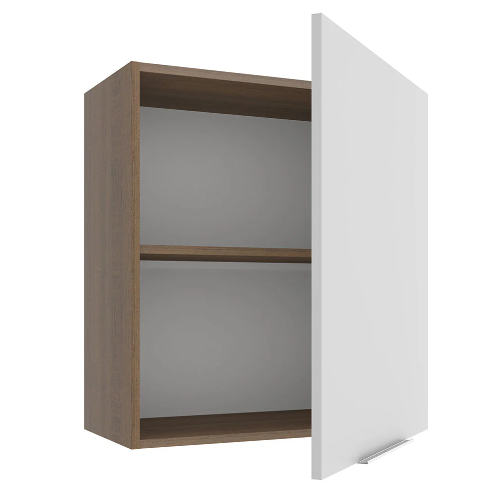 Armário Aéreo Madesa Stella 60 cm 1 Porta Rustic/Branco - Image 4