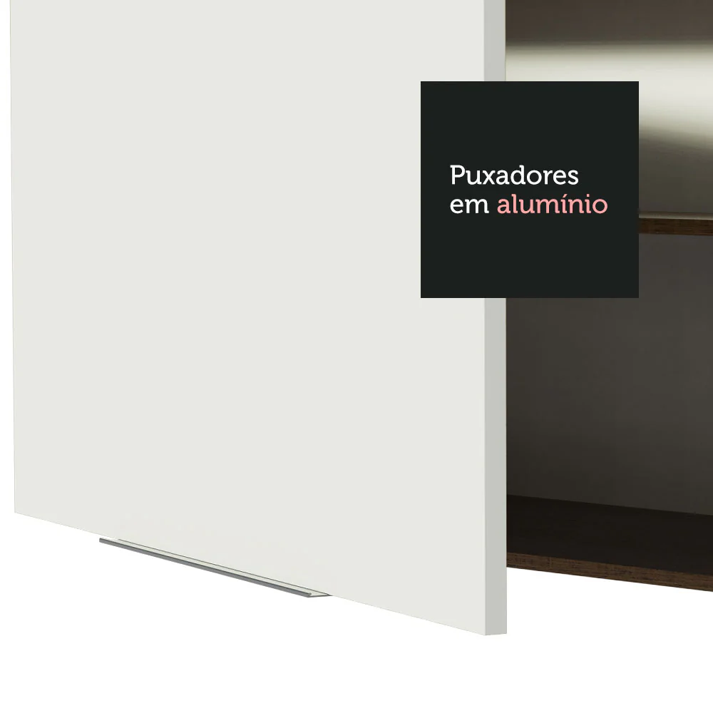 Armário Aéreo Madesa Stella 60 cm 1 Porta Rustic/Branco - Image 5