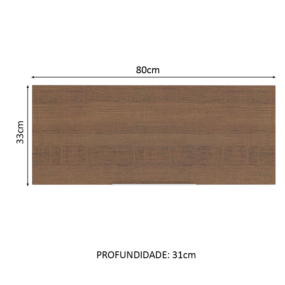 Armário Aéreo Madesa Stella 80 cm 1 Porta Basculante Rustic - Image 2