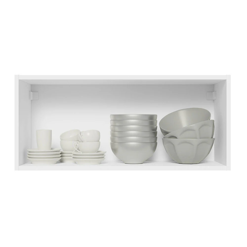 Armário Aéreo 100% MDF 70 cm 1 Porta Basculante Frente Branco Brilho Acordes Madesa - Image 4