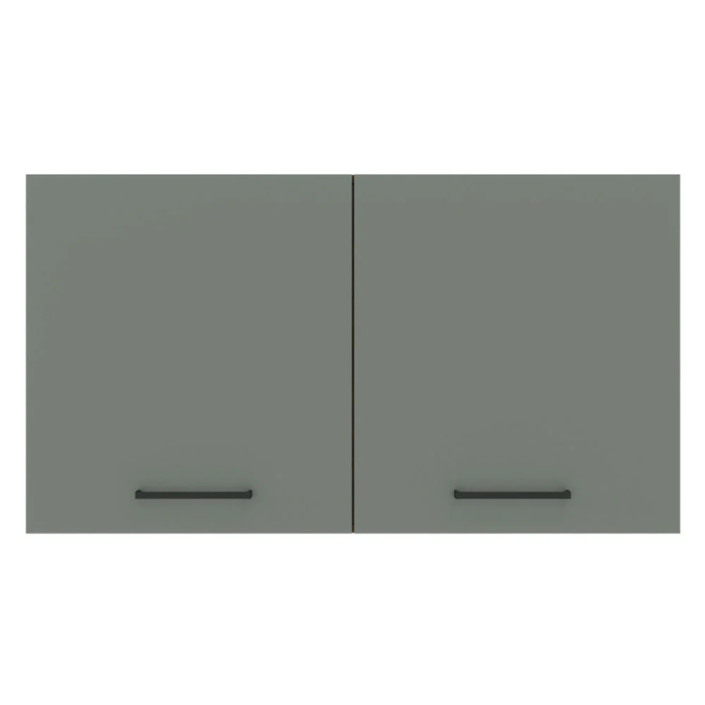 Armário Aéreo Multiuso 120cm 2 Portas Branco/Cinza Agata Madesa - Image 7