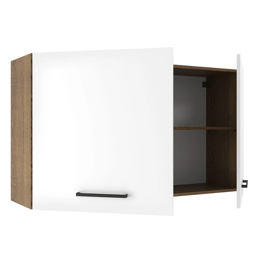 Armário Aéreo Multiuso 120cm 2 Portas Rustic/Branco Agata Madesa - Image 4