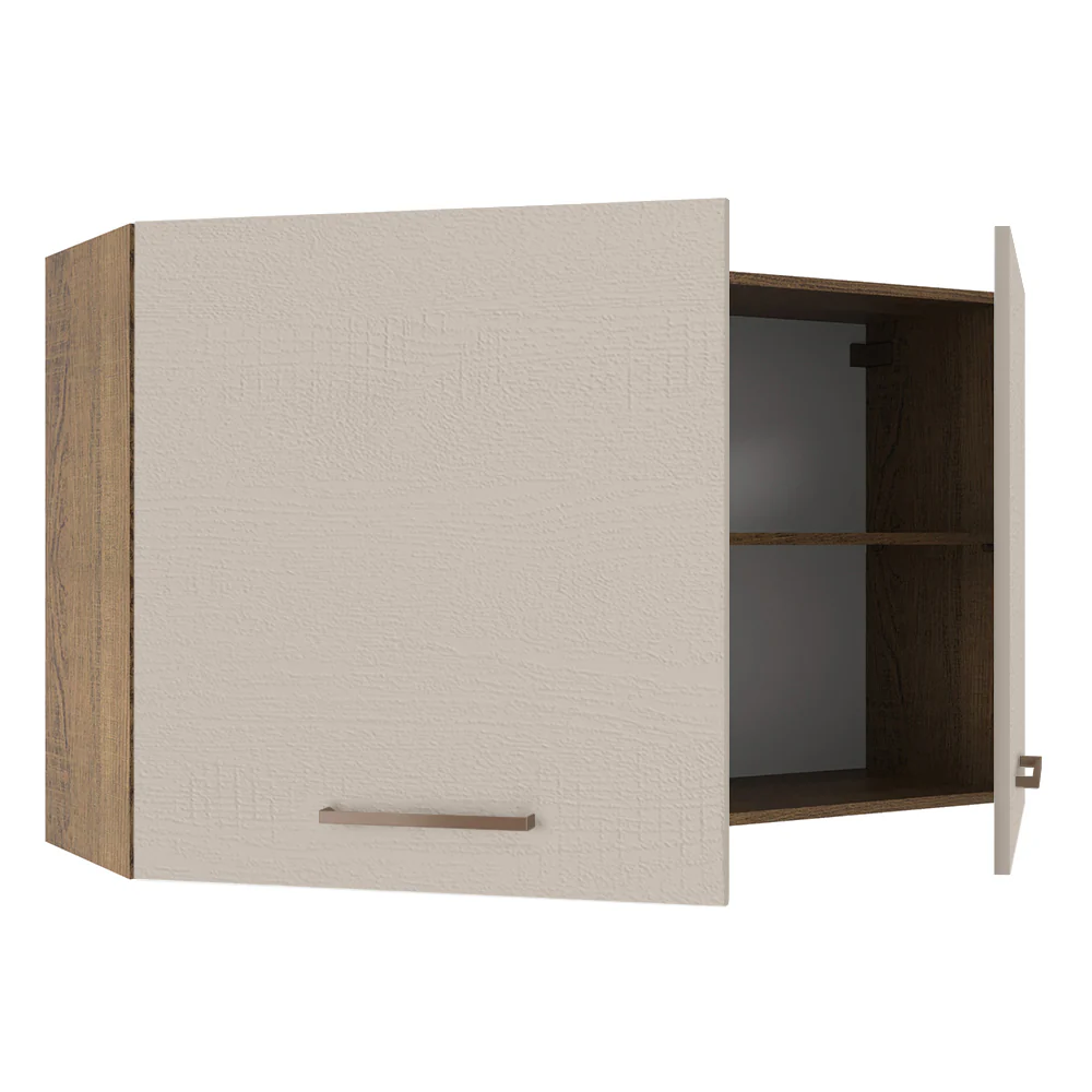 Armário Aéreo Multiuso 120cm 2 Portas Rustic/Crema Agata Madesa - Image 4