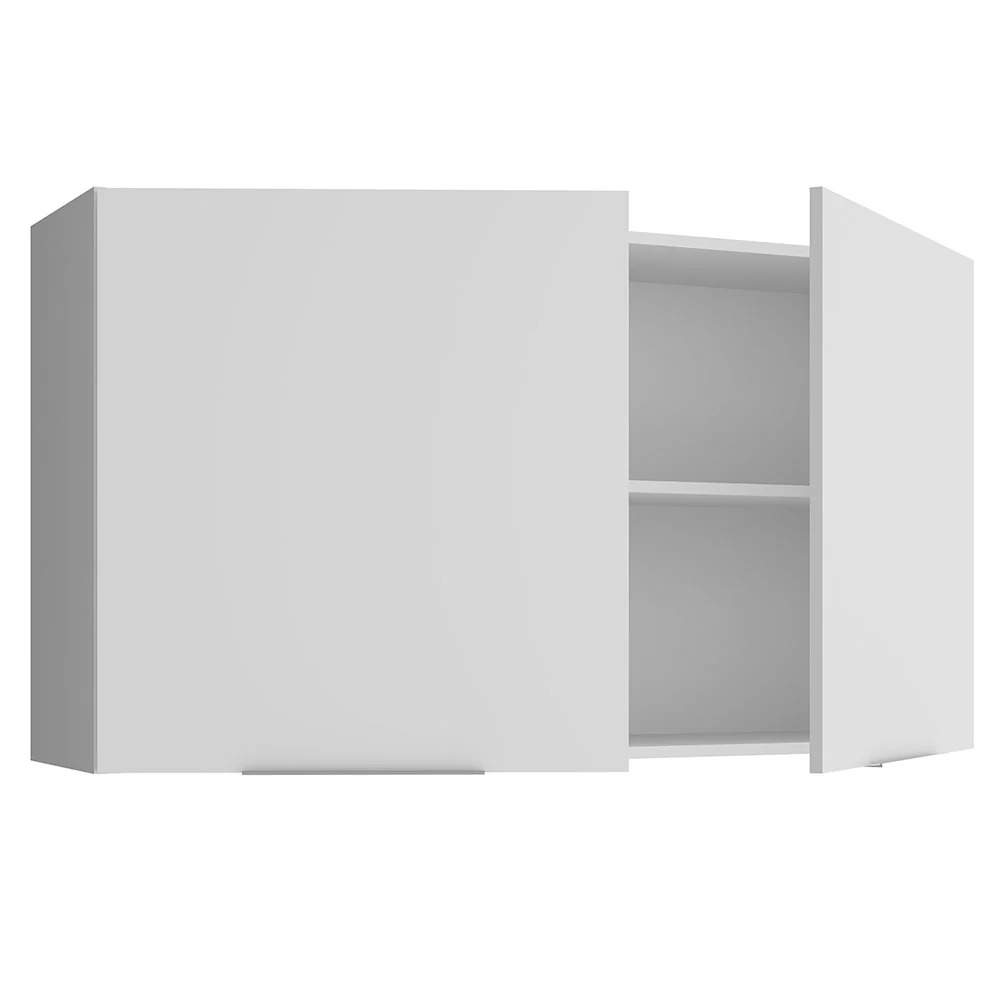 Armário Aéreo para Quarto 120 cm 2 Portas Branco Neo Madesa - Image 6