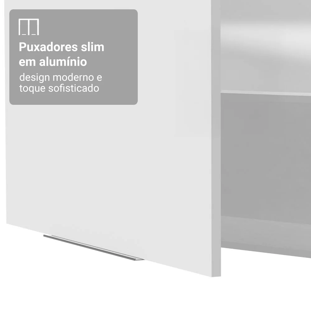 Armário Aéreo para Quarto 35 cm 1 Porta Branco Neo Madesa - Image 5