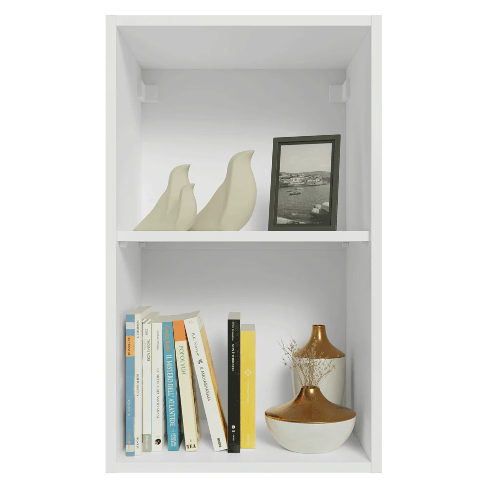 Armário Aéreo para Quarto 40 cm 2 Nichos Abertos Branco Neo Madesa - Image 4