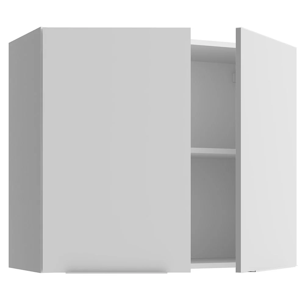 Armário Aéreo para Quarto 80 cm 2 Portas Branco Neo Madesa - Image 6