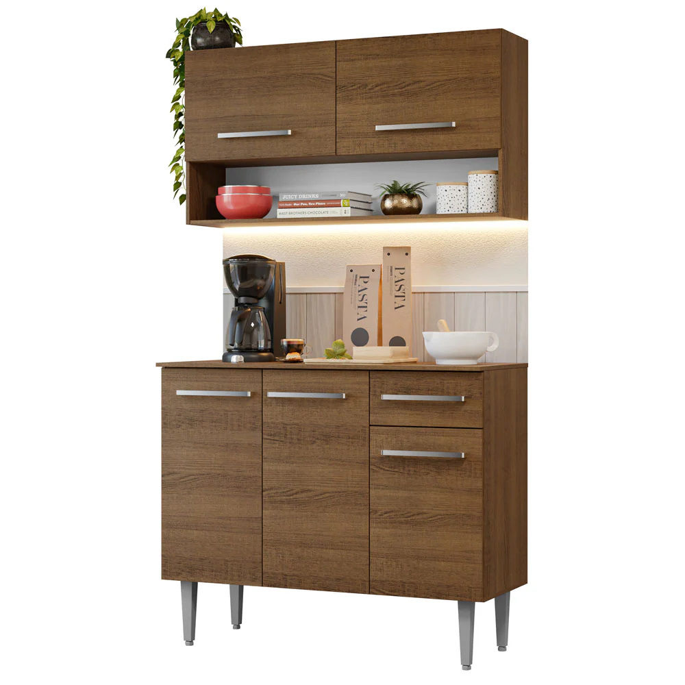 Armário de Cozinha Compacta 105cm Rustic Emilly Madesa 03 - Image 2