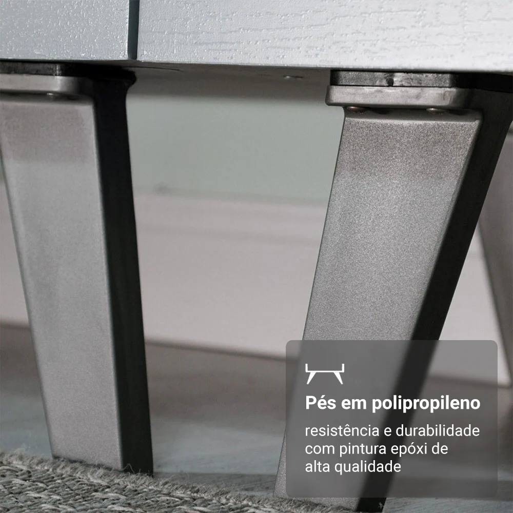 Armário de Cozinha Compacta 120 cm Cinza Nice Madesa 05 - Image 9