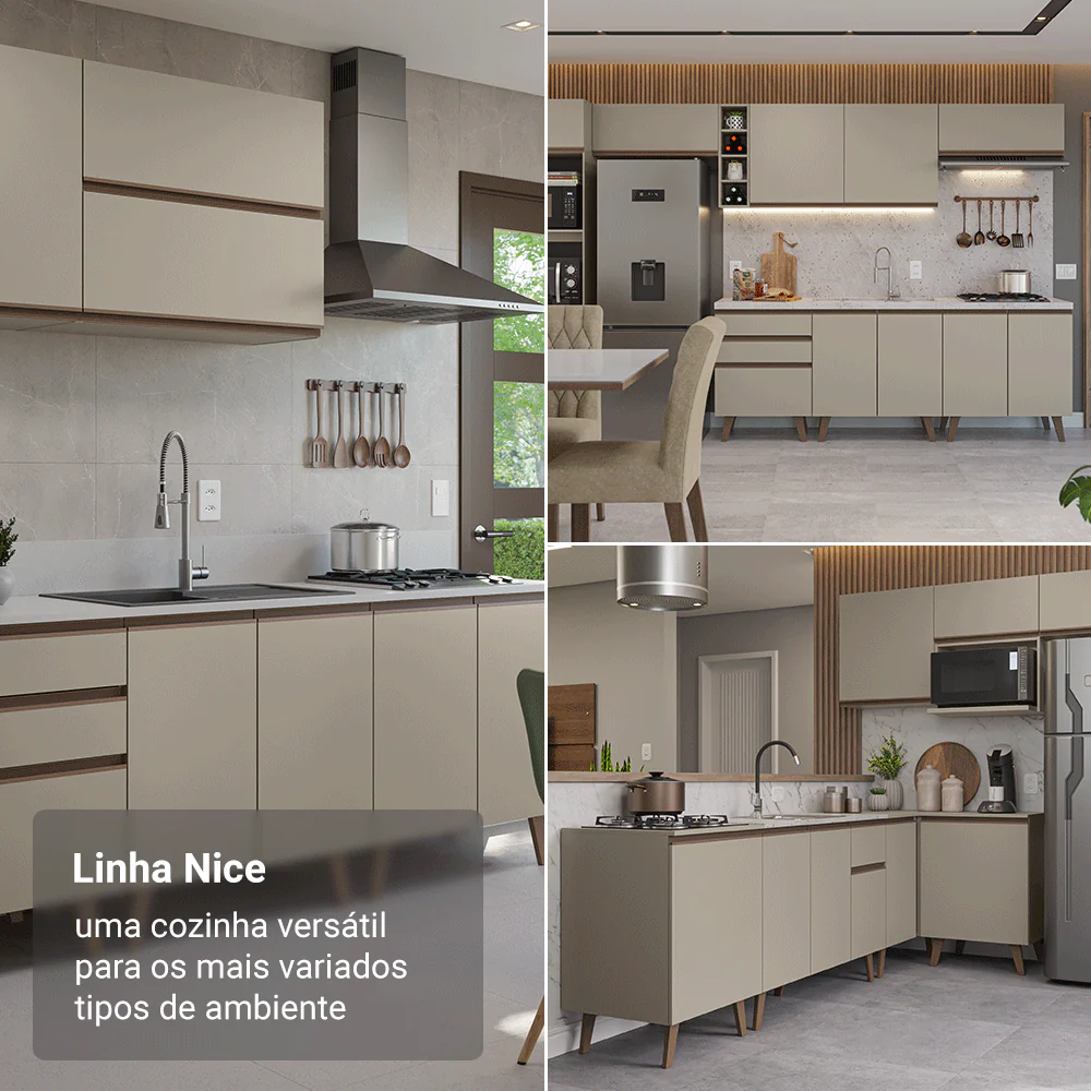 Armário de Cozinha Compacta 120 cm Crema Nice Madesa 05 - Image 5