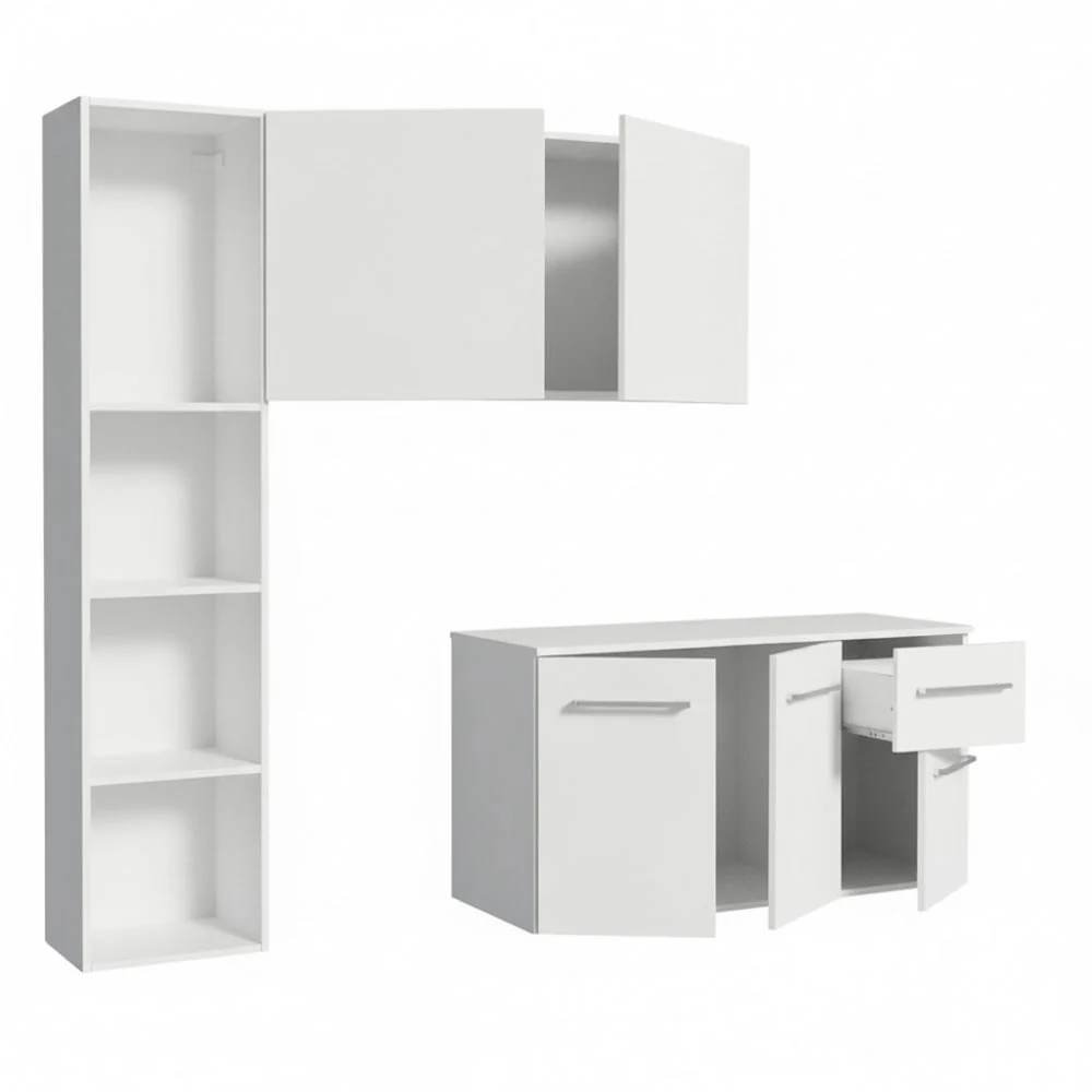 Armário de Cozinha Compacta 120cm Branco Easy Madesa - Image 4