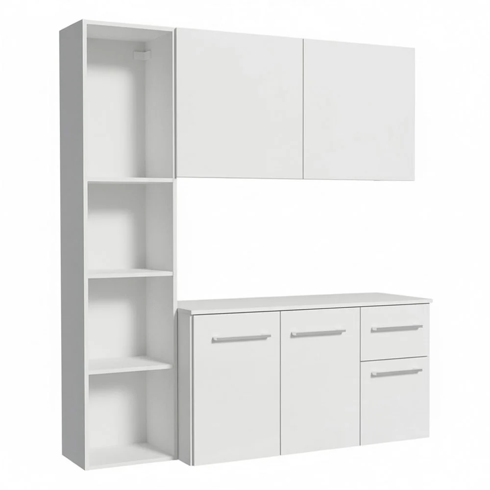 Armário de Cozinha Compacta 120cm Branco Easy Madesa - Image 8