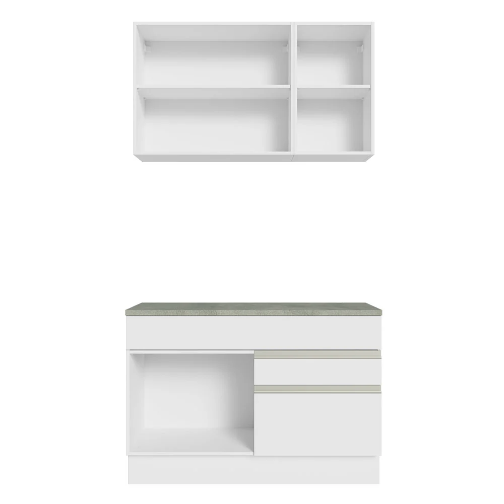 Armário de Cozinha Compacta 120cm Branco Glamy Madesa 08 - Image 11