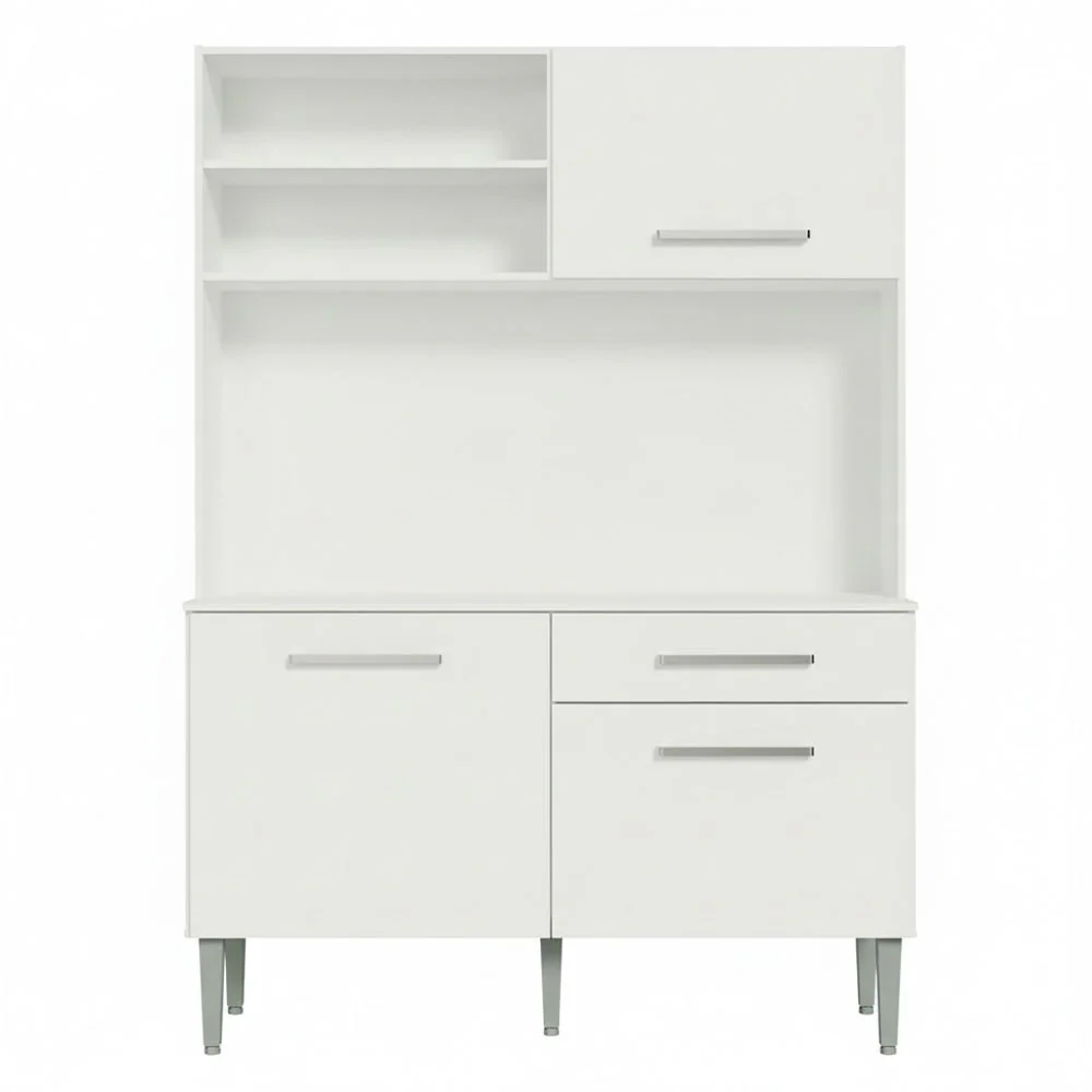 Armário de Cozinha Compacta 120cm Branco Life Madesa - Image 7