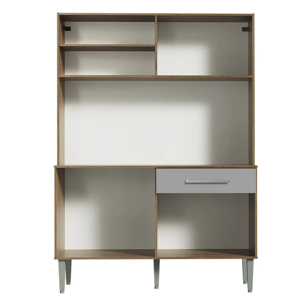 Armário de Cozinha Compacta 120cm Rustic/Cinza Life Madesa - Image 8
