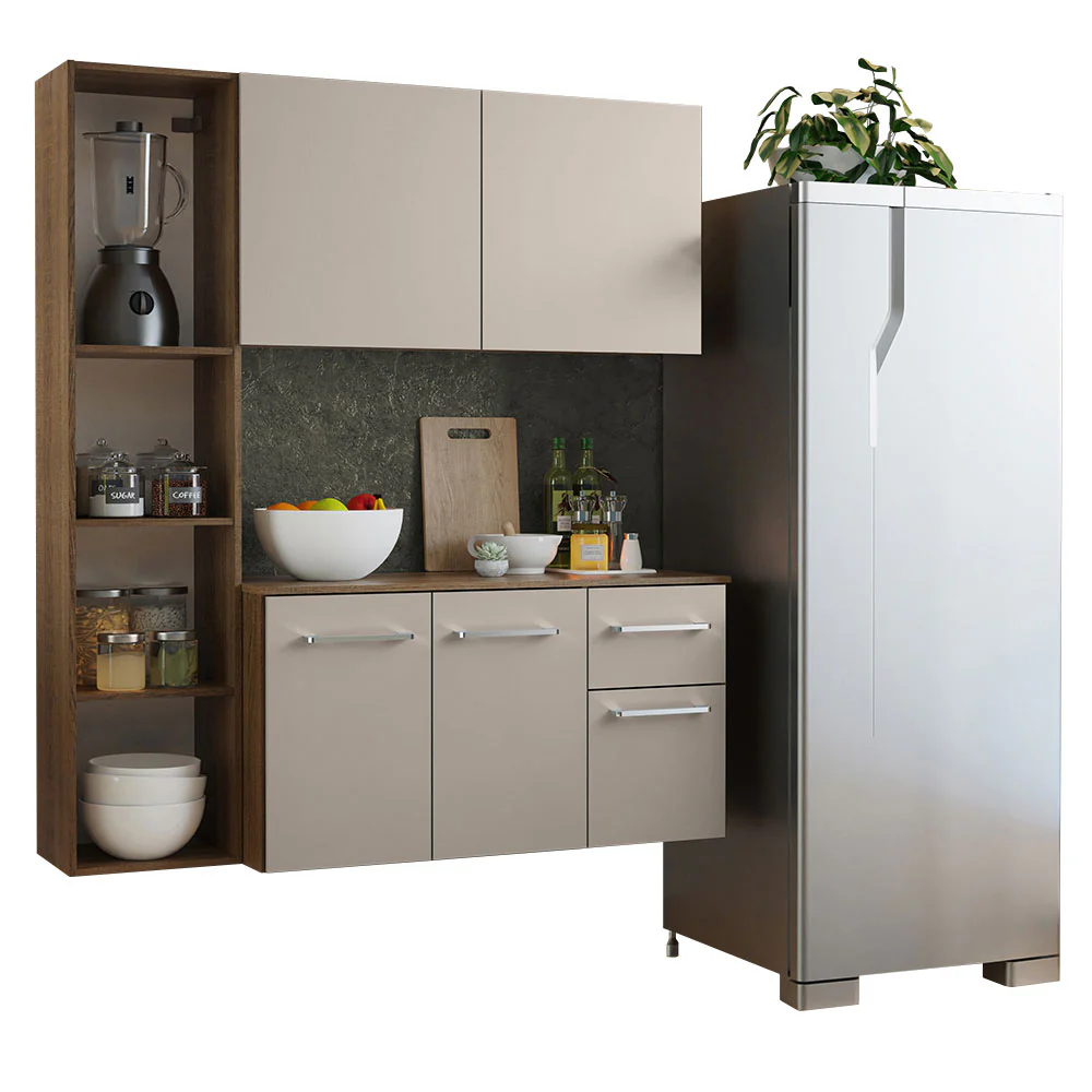 Armário de Cozinha Compacta 120cm Rustic/Crema Easy Madesa - Image 2