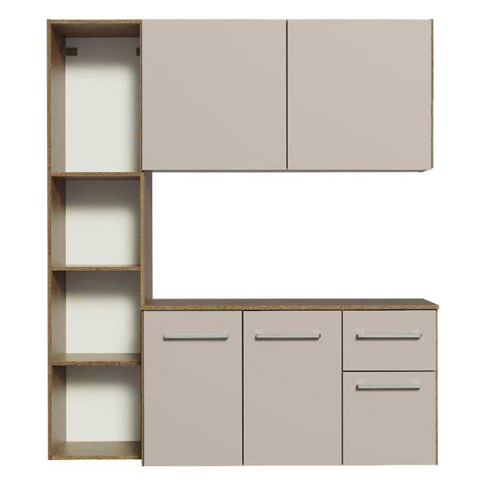Armário de Cozinha Compacta 120cm Rustic/Crema Easy Madesa - Image 7