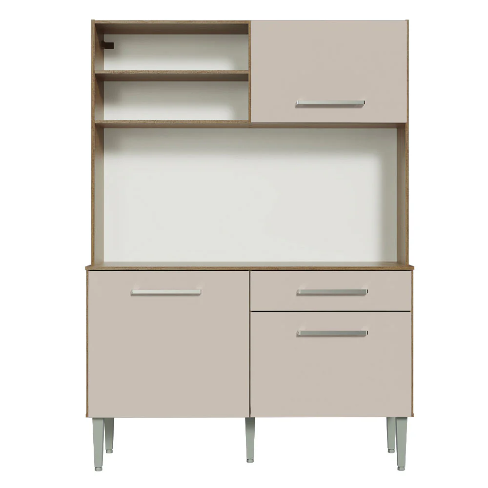 Armário de Cozinha Compacta 120cm Rustic/Crema Life Madesa - Image 7