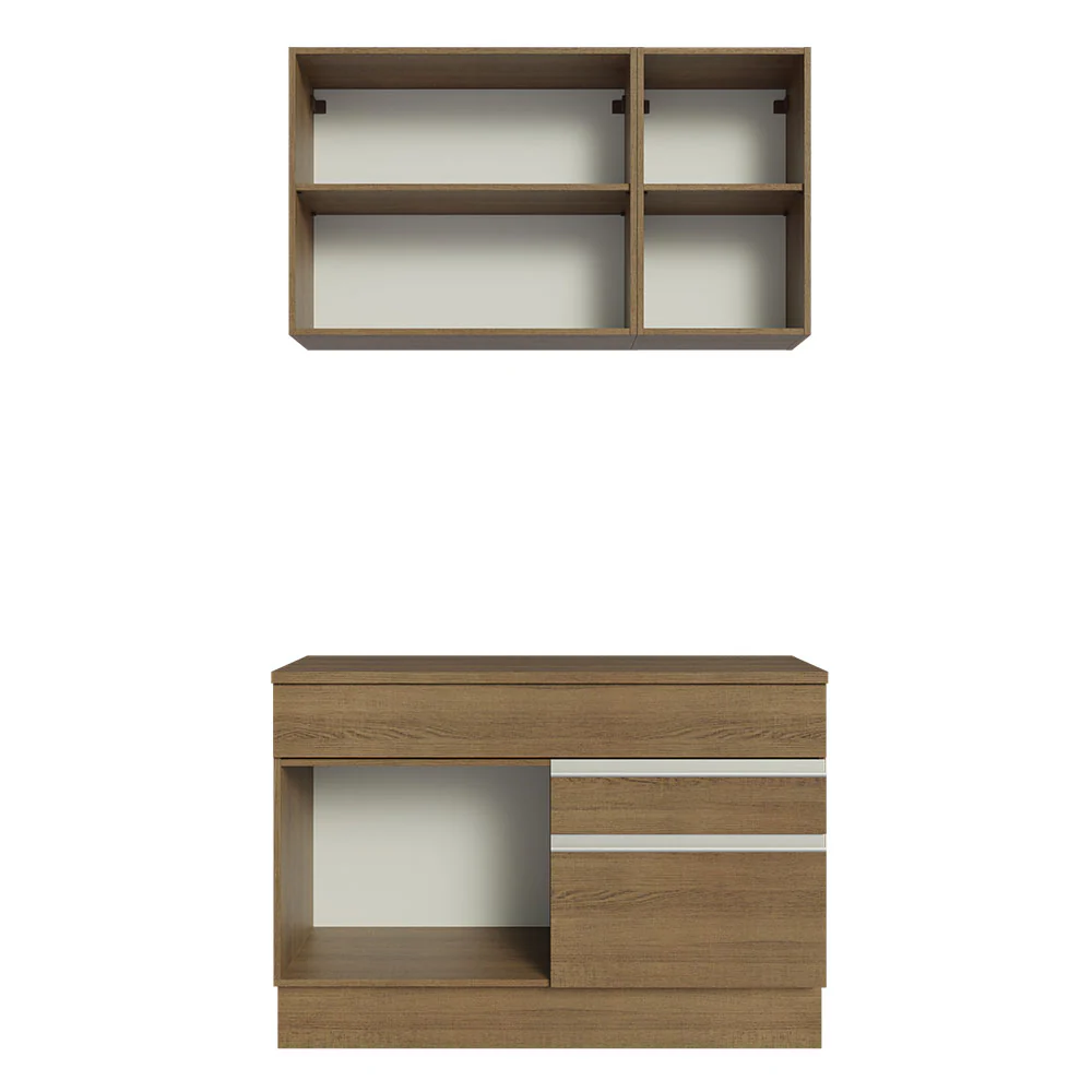 Armário de Cozinha Compacta 120cm Rustic Glamy Madesa 08 - Image 11