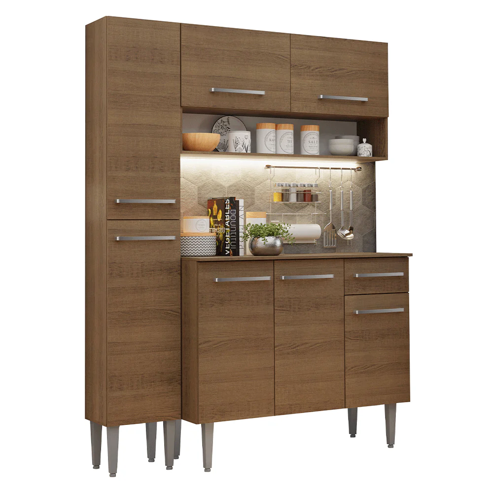 Armário de Cozinha Compacta 137 cm Rustic Emilly Madesa 012 - Image 2
