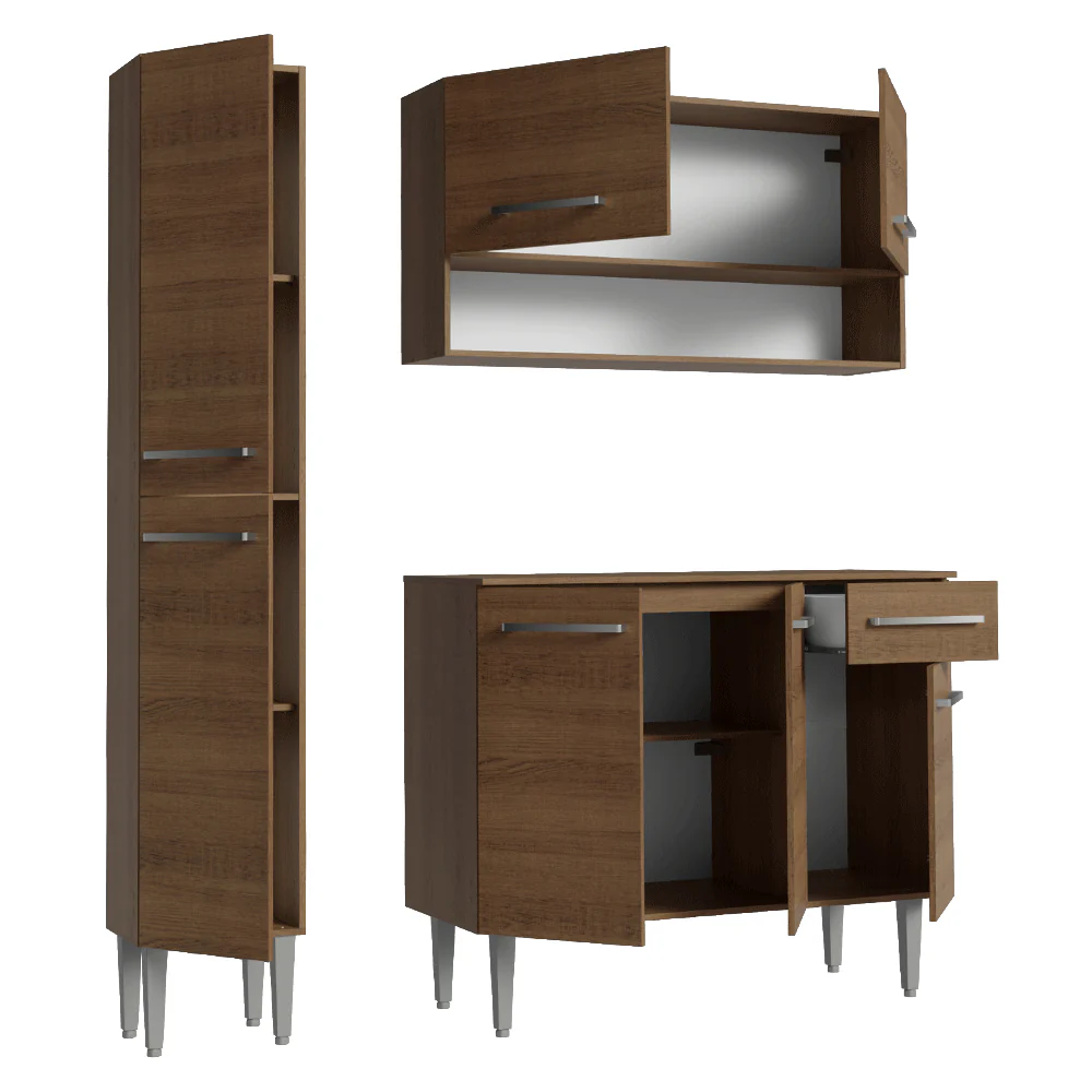 Armário de Cozinha Compacta 137 cm Rustic Emilly Madesa 012 - Image 8