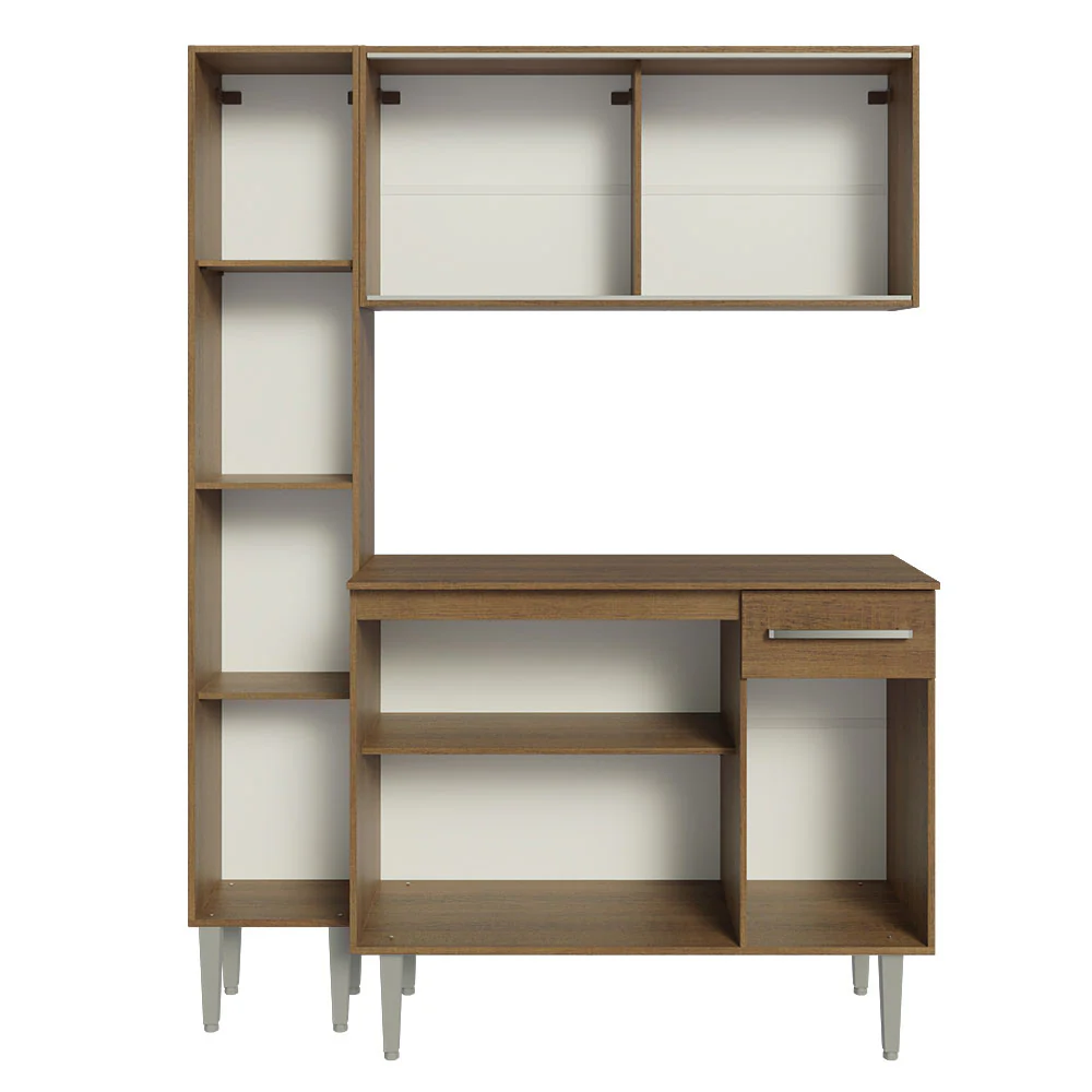 Armário de Cozinha Compacta 137cm Rustic Emilly Madesa 05 - Image 6