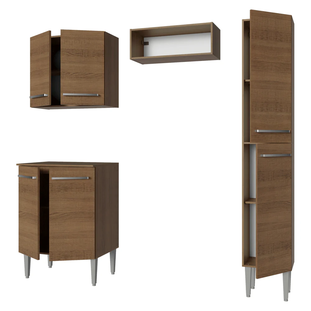 Armário de Cozinha Compacta 156 cm Rustic Emilly Madesa 02 - Image 8