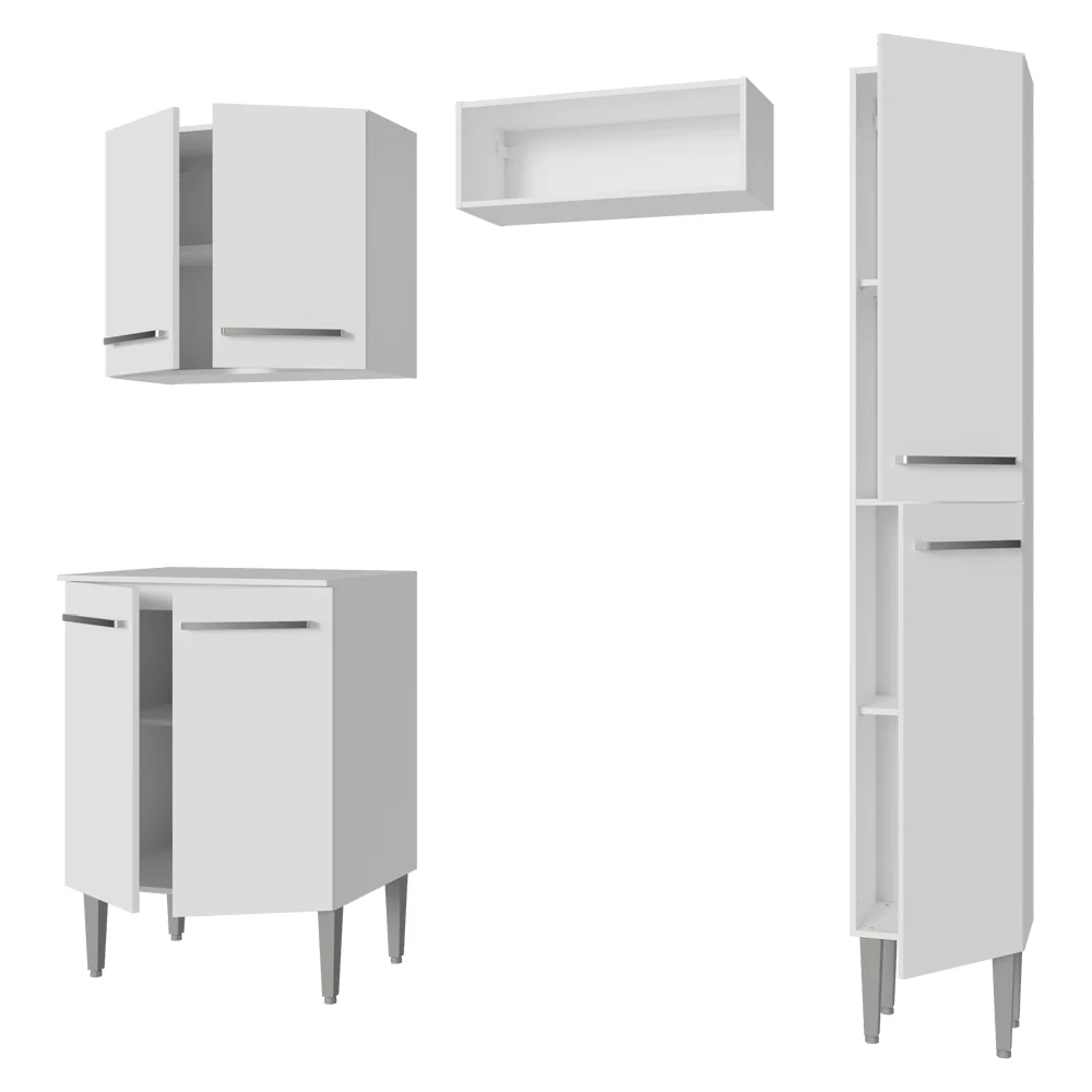 Armário de Cozinha Compacta 156cm Branco Emilly Madesa 02 - Image 8