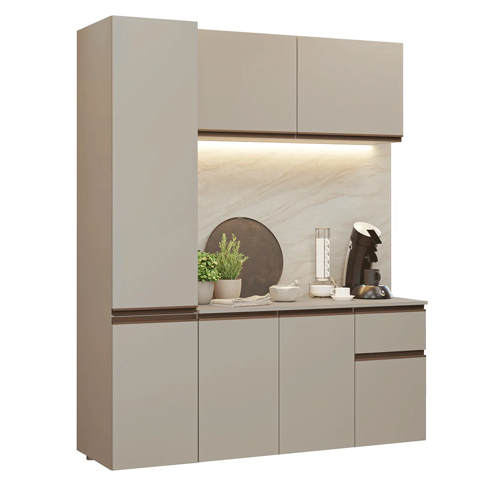 Armário de Cozinha Compacta 160 cm Suspenso Crema Nice Madesa 02 - Image 2